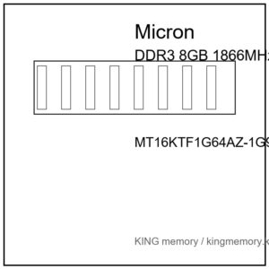 UDIMM DDR3 8Gb 1866Mhz Micron MT16KTF1G64AZ-1G9P1
