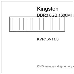 UDIMM DDR3 8GB 1600Mhz Kingston KVR16N11/8 LP