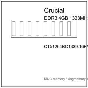 SO-DIMM DDR3 4Gb 1333Mhz Crucial CT51264BC1339.16FMR NS